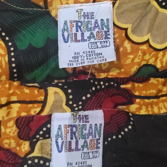 Vintage African Print Maxi Dress & Skirt Set - The African Village - M - 100% Co - Picture 3 of 6